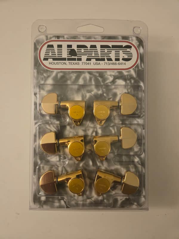 Allparts TK-7740-002, Gold Gotoh 3x3 Tuners with Full Size Head TK-7740-002