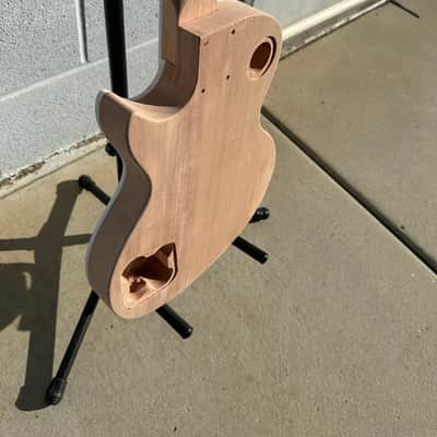 DIY LP Style Guitar Kit Flame Maple Veneer/ Mahogany Body And Neck image 5