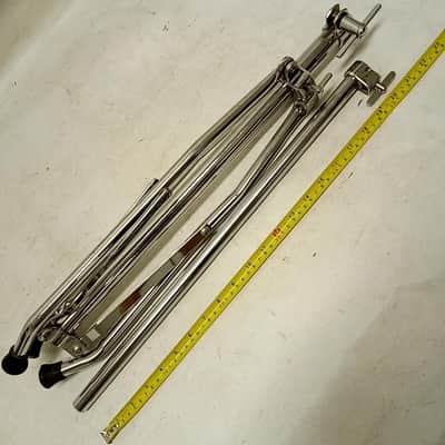*Slingerland Buddy Rich Double Tom Set-o-Matic/Straight Cymbal Stand Tripod+Tube image 5