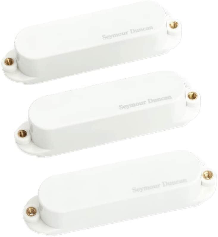 Seymour Duncan AS-1s Blackouts Singles, Set of 3 Pickups (Neck/Mid/Bridge) for Strat, White image 1