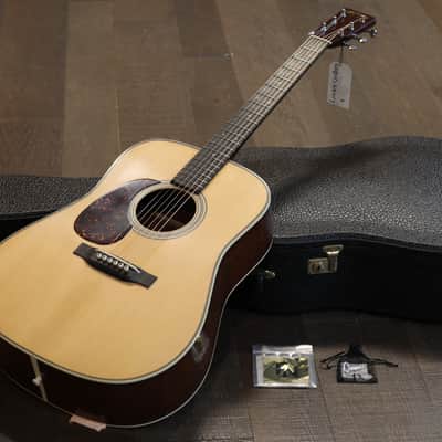 Unplayed Lefty! 2014 Martin D-28 Authentic 1941 Madagascar Adirondack Dreadnought Acoustic Guitar Natural + OHSC image 1