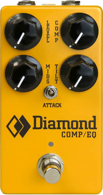 Diamond Comp/EQ Compressor Effects Pedal, Yellow image 1