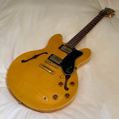 Vintage 2000 Epiphone Dot Deluxe Limited Edition Flame Top - Made in Korea (MIK) - Natural - Free Pro Setup image 13