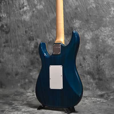 Schecter EX-V-24 CTM-FRT Black Aqua | Reverb