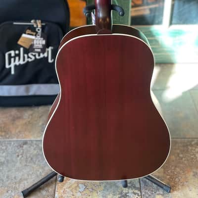 Gibson J-45 Special Acoustic Electric Guitar in Satin Wine Red w/ Gibson Case image 14