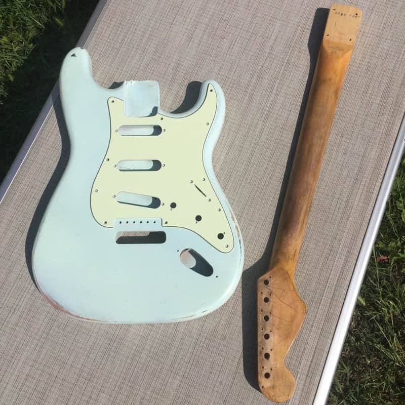 Hand finished Strat Body 2018 Ngs Faded Sonic Blue Relic image 1