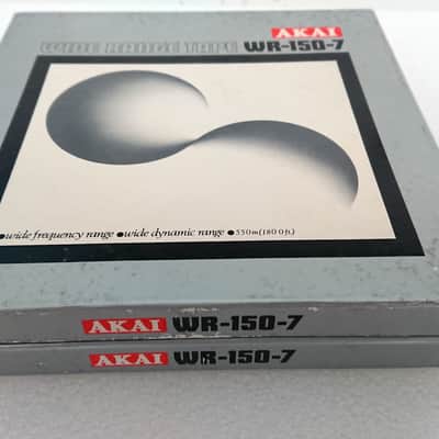 Akai WR-150-7 high-quality reel-to-reel magnetic recording tape ONE SET OF TWO TAPES early 80s - 7 inch plastic reel into original boxes image 9