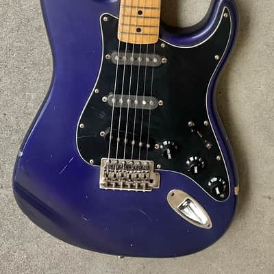 2005 Fender Satin Series Midnight Blue Standard Stratocaster MIM Setup image 1