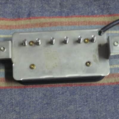 litely reliced player's wear StewMac Neck Humbucker Reverse Zebra (screws on black/flat poles on creme) 8.42k, Alnico 5, 50mm pole spacing, item # 101549 2000s-2010s, +screws/springs (orig 4 conductor wire shortened & 2 conductor wire added, Now 2 con) image 11