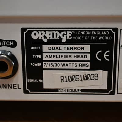 Orange Dual Terror 2-Channel 30-Watt Guitar Amp Head 2009- Present - White image 6