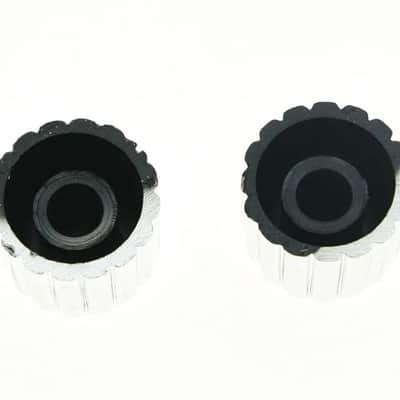 10 Piece Silver Guitar Amplifier AMP Knurled Knobs Pointers image 4