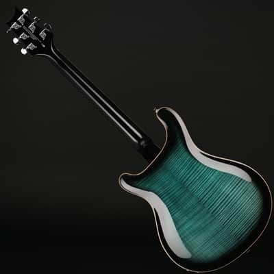 PRS SE Hollowbody II Piezo in Peacock Blue Smokeburst with Case image 3