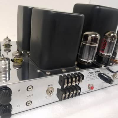 Fully Restored Knight Basic 60 Tube Stereo Power Amplifier - Extensive Restoration Performed, Amazing Performance And Incredible Cosmetic Condition, Simplified Biasing! image 5