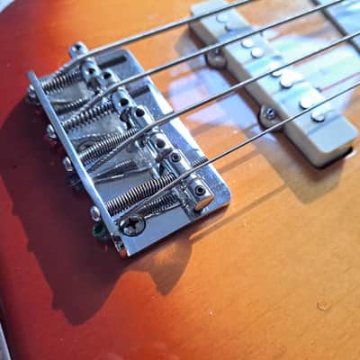 All Original Vintage Fullerton Era 4-bolt 1983 / 1984 Fender American Standard Jazz Bass, Dan Smith, AVRI, Sienna Burst Ash, OHSC image 5