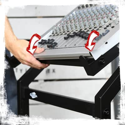 Griffin Rackmount Stand and Adjustable Top Mixer Platform Mount - 19U Rolling Cart Holder for Music Studio - Pro Audio Recording Cabinet Stage Equipment image 13