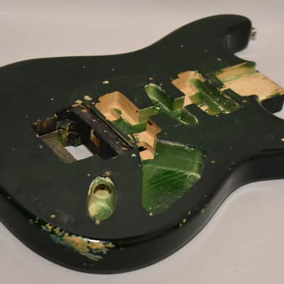 Unbranded S-Style Guitar Body HSH Floyd Rose Translucent Green image 5
