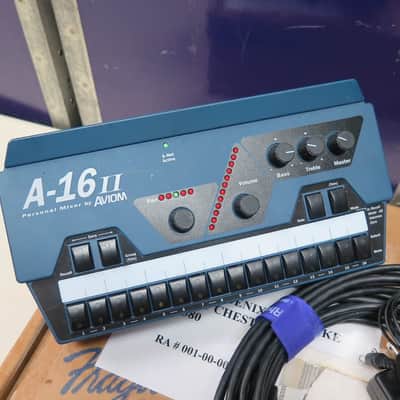 Aviom A-16II Personal Mixer 2010s - Blue image 1
