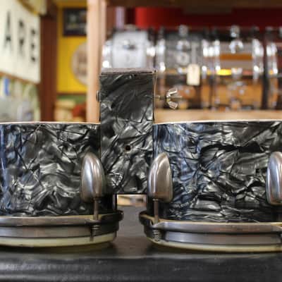 1940s Slingerland 6" and 8" Standard Drum Bongos in Black Diamond Pearl image 2