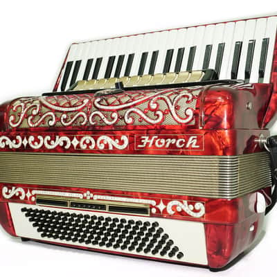 Full Size Horch DeLuxe Accordion 120 Bass, Original Concert Piano Accordion, made in Germany, New Straps and Soft Bag for Gift, 2719 image 5