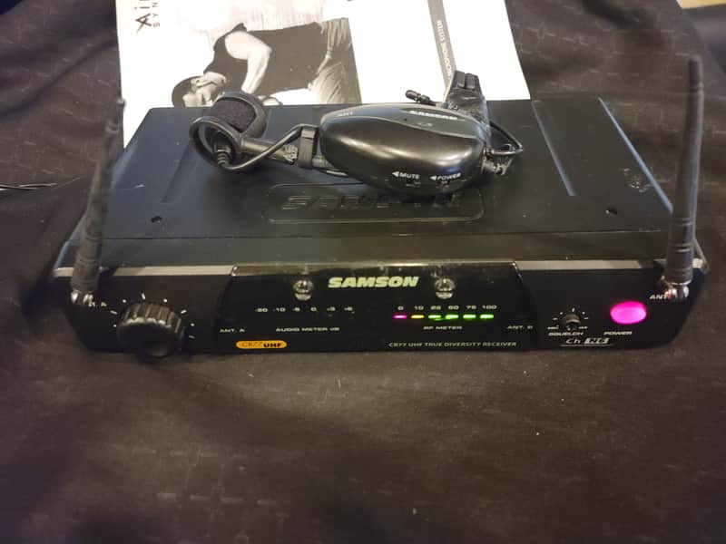Samson Model CR77 UHF Diversity Receiver Wireless System Instrument Sax image 1