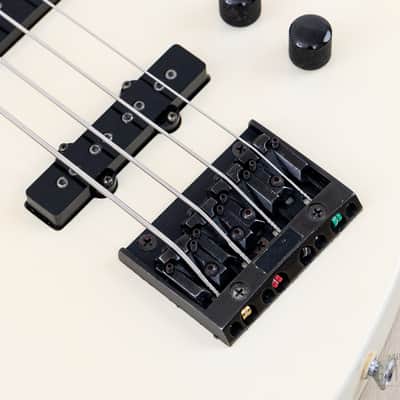 1989 BC Rich Mockingbird Bass MB-857 Vintage PJ Bass Snow White, Japan image 8