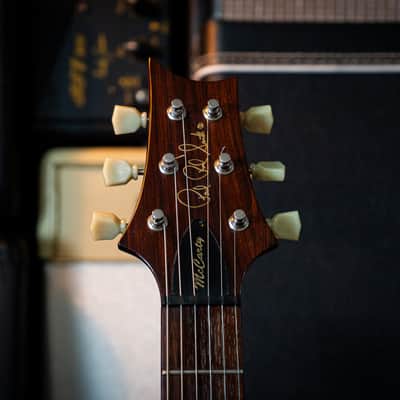PRS McCarty 1998 – Amber – Made in USA – Excellent Condition (Kind of Mint) – Rare Wide Fat Rosewood Neck – w/ OHSC & Paperwork image 8