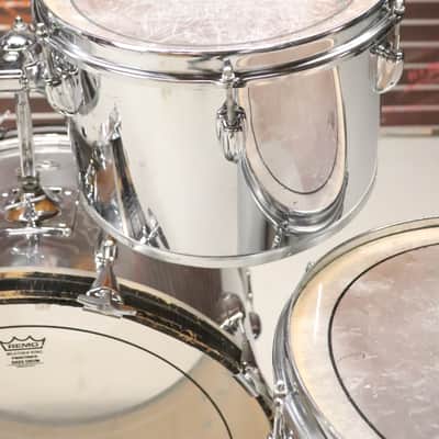 Slingerland 4pc Concert Tom Drum Kit Set Chrome Over Maple Vintage 1970's image 19