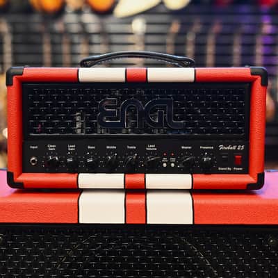 Engl E633 EE212VB Pro-40th Fireball 25 40th Anniversary 2-Channel 25-Watt Guitar Amp Head + Cabinet from 2024 in racing Red Bild 4