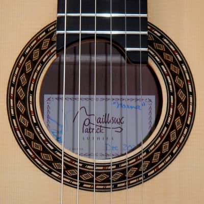 Patrick Mailloux spruce double top/ elevated fretboard/arm rest/sound port image 6