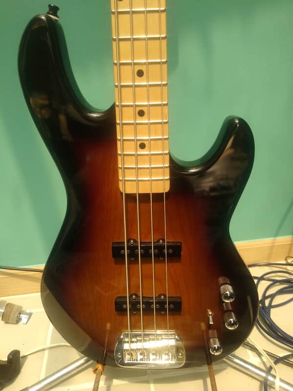 G&L Tribute Series SB-2 Bass Brownburst Maple Fretboard image 1