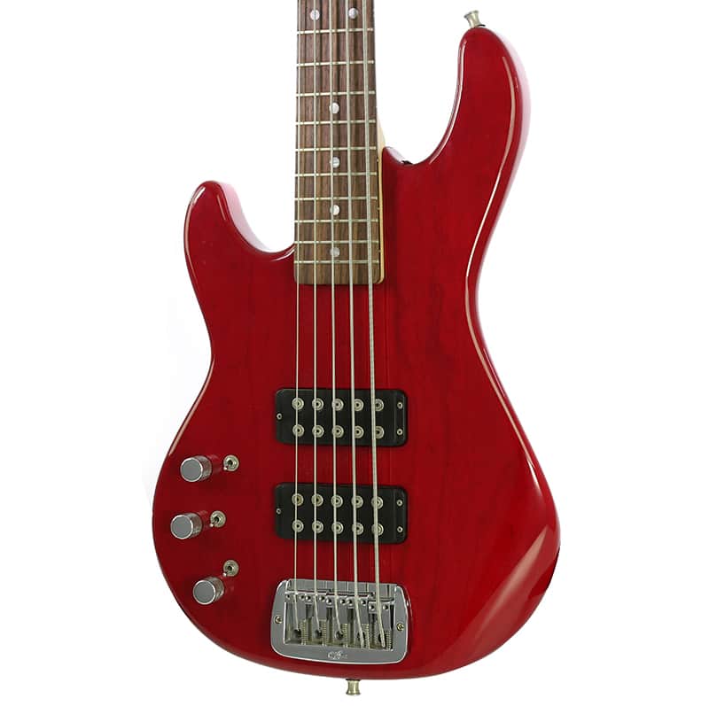 Used G&L L-2500 Lefty 5-String Cherry Electric Bass image 1
