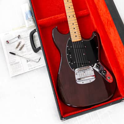 1978 Fender Mustang Guitar in Walnut (Mocha) image 6