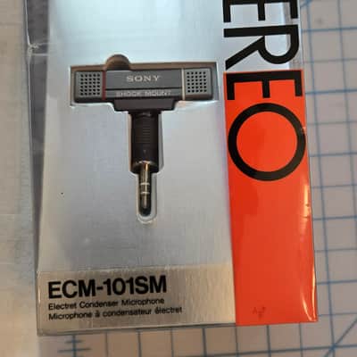 SONY ECM-101SM - in original packaging - with manual - self-powered stereo condenser microphone - made in 1992 image 1