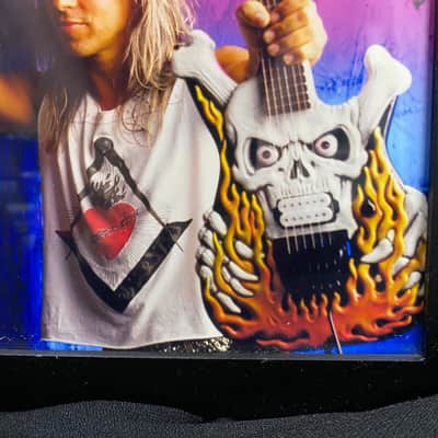 GEORGE LYNCH - Dokken Framed Black Wood 8x10 Photo ESP Screaming Skull Jimmy Diresta Masonic Guitar image 2