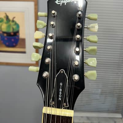 1998 Epiphone 12 String Les Paul Classic, Heritage Cherry, OHSC image 8