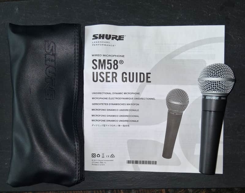 Shure SM58 Handheld Cardioid Dynamic Microphone 1984 - Present - Black image 1