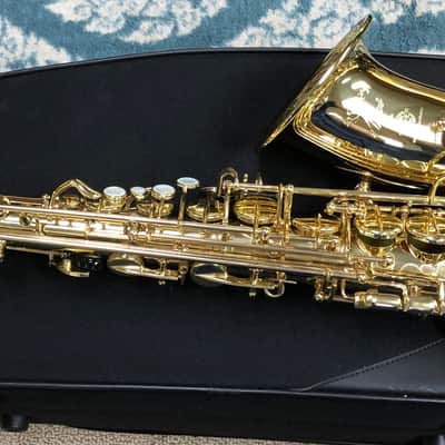 Selmer Seles Axos Alto Sax.  Gold Lacquer. Lightly Owned Pro Alto. NICE image 10
