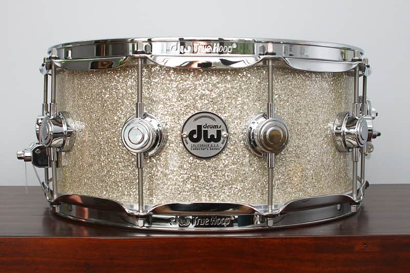 DW Collectors 6+6 Maple 6" x 14" Snare Drum Broken Glass FinishPly image 1