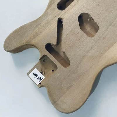 Okoume Wood Unfinished Single Cut Guitar Tele Style Body image 5