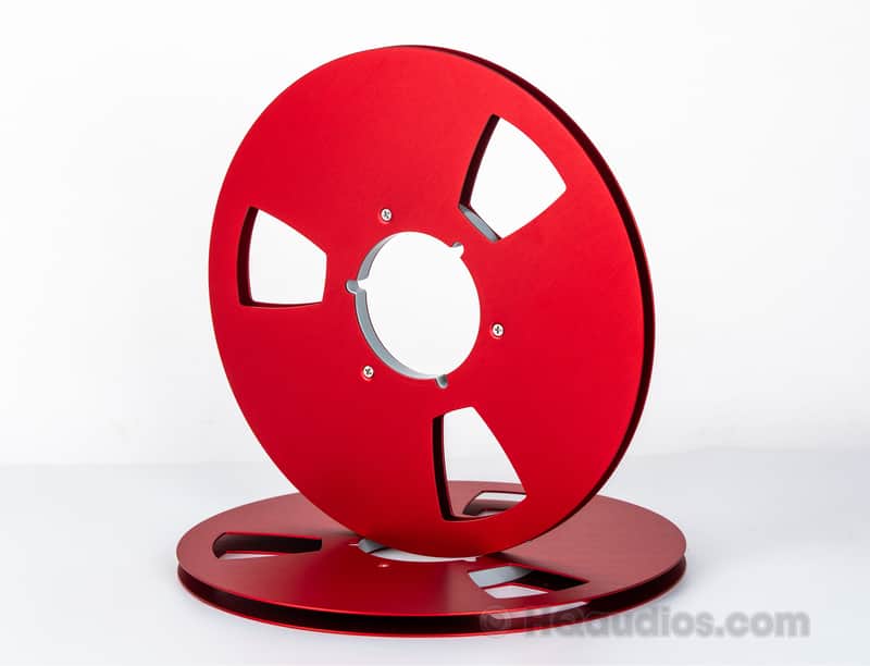 Aluminum Empty Tape Reel for Reel To Reel Tape Recorder (Single)– 10.5” – Red Color 1Yr WRT image 1