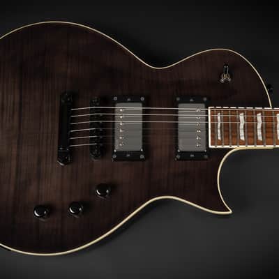 2013 ESP E-II Eclipse FM - STBLK See Thru Black | Japan Flamed Top Singlecut EMG Hot 70 Pickups 24 Extra Jumbo Frets 3.75kg | OHSC image 4
