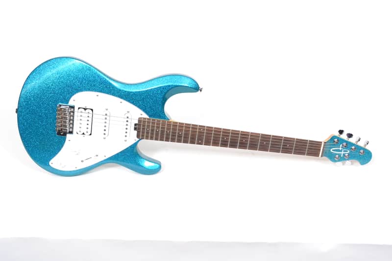 ERNIE BALL OLP MM4 Silouhette Electric Guitar Blue | Reverb