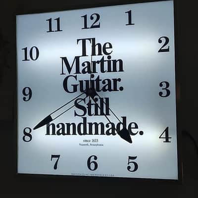 1960's Style Martin Guitars Dealer Light Up Clock Killer Cool Man Cave/Garage Accessory image 2