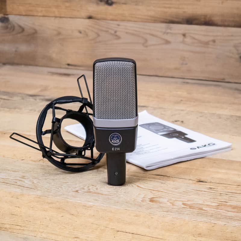 AKG C214 Studio Condenser Microphone with Shock Mount C-214 Mic U286970 image 1