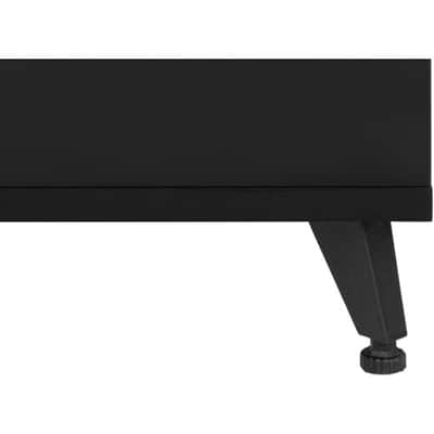 Gator Elite Furniture Series Rolling Rack Sidecar Cabinet in Black Finish with Configurable Rack Space & Shelving image 14