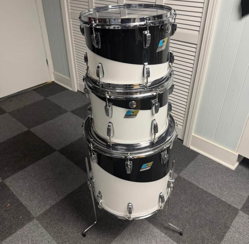 Ludwig Vistalite 3pc Tom Set Pattern E NiCe 1970’s - Acrylic image 1
