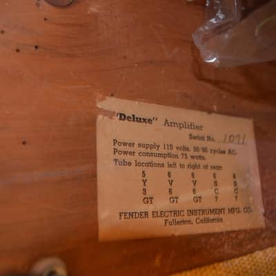 1950 Fender - Deluxe Wide Panel Tweed Amp image 16