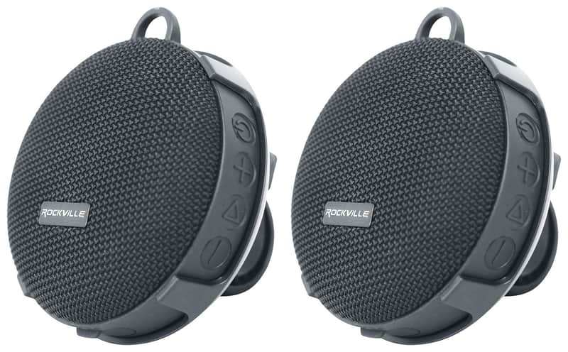 2 Rockville R-GO Wireless Link Waterproof Portable Bluetooth Speakers+Bike Mount image 1