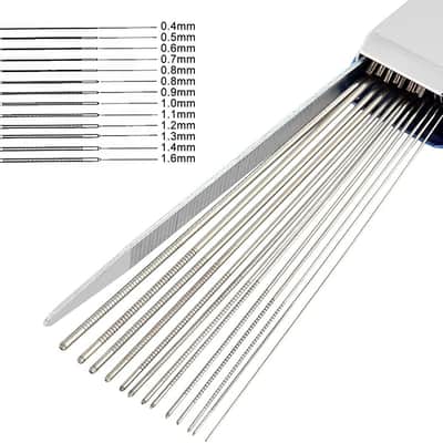 Guitar Bridge Saddle Nut Sander & 13 Different Size Needle Files Acoustic Guitar Tools image 6