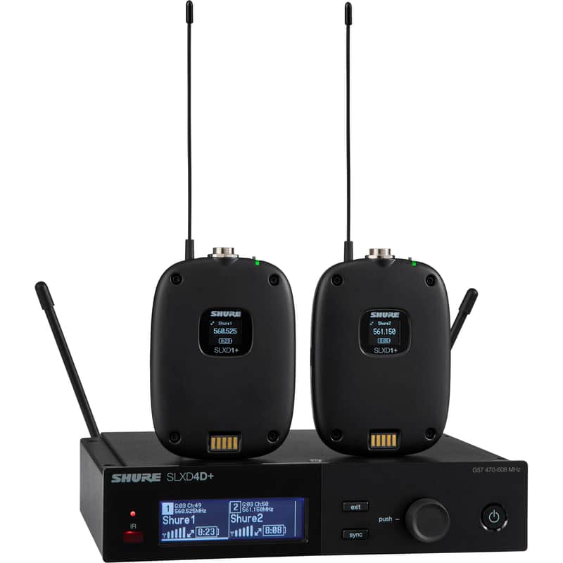 Shure SLXD14D+ Dual Wireless Bodypack System - G57 Frequency image 1